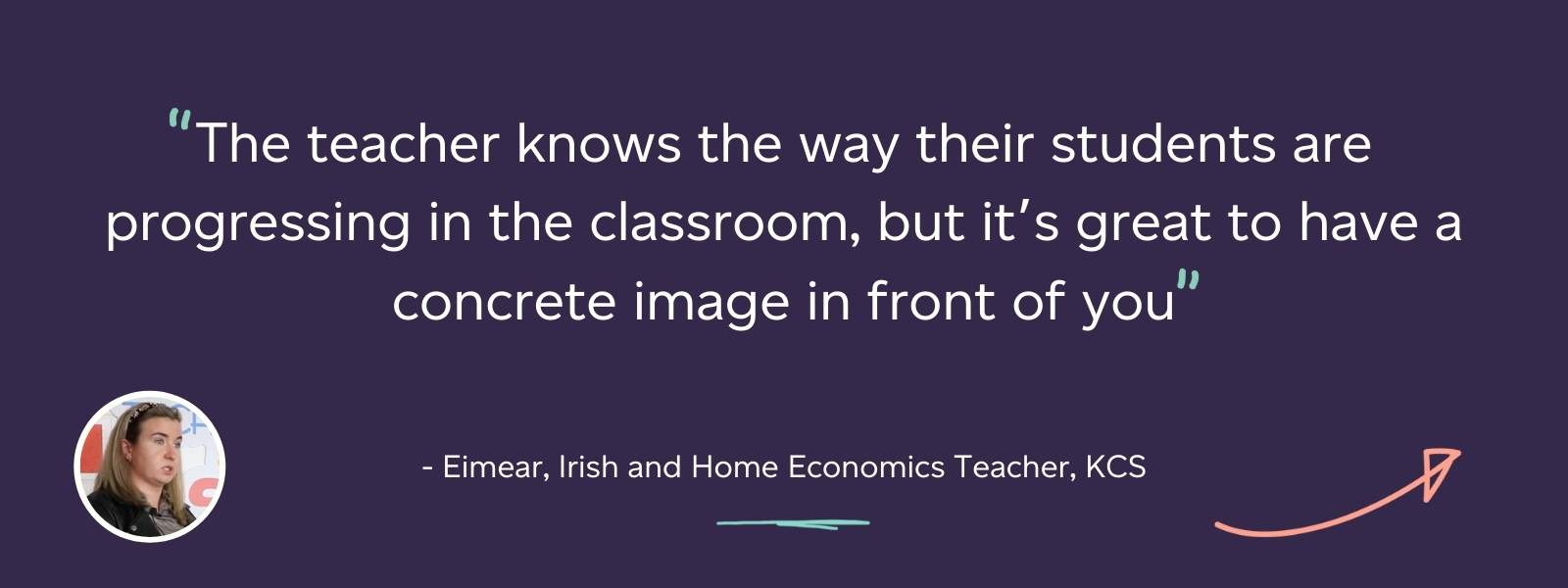 Eimear, Irish and Home Economics Teacher at KCS, quote on the learner passport